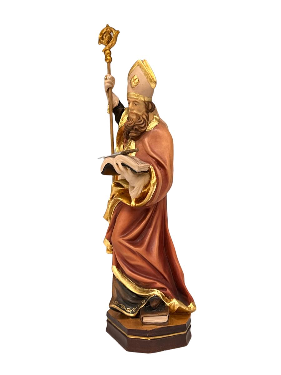 Saint Boniface représenté avec livre et épée en bois