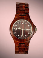 Horloge en bois homme-femme modèle Asie