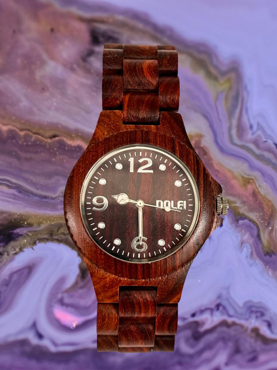 Horloge en bois homme-femme modèle Asie
