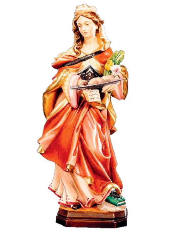 Santa Agata scolpita in legno d'acero