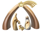 Sainte Famille moderne sculptée en bois