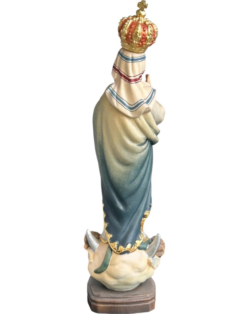 Madonna vom Heiligtum von Sameiro aus Ahornholz - mit Ölfarben lasiert