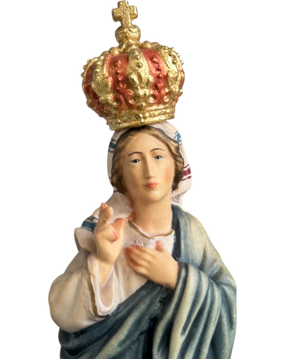 Madonna vom Heiligtum von Sameiro aus Ahornholz - mit Ölfarben lasiert