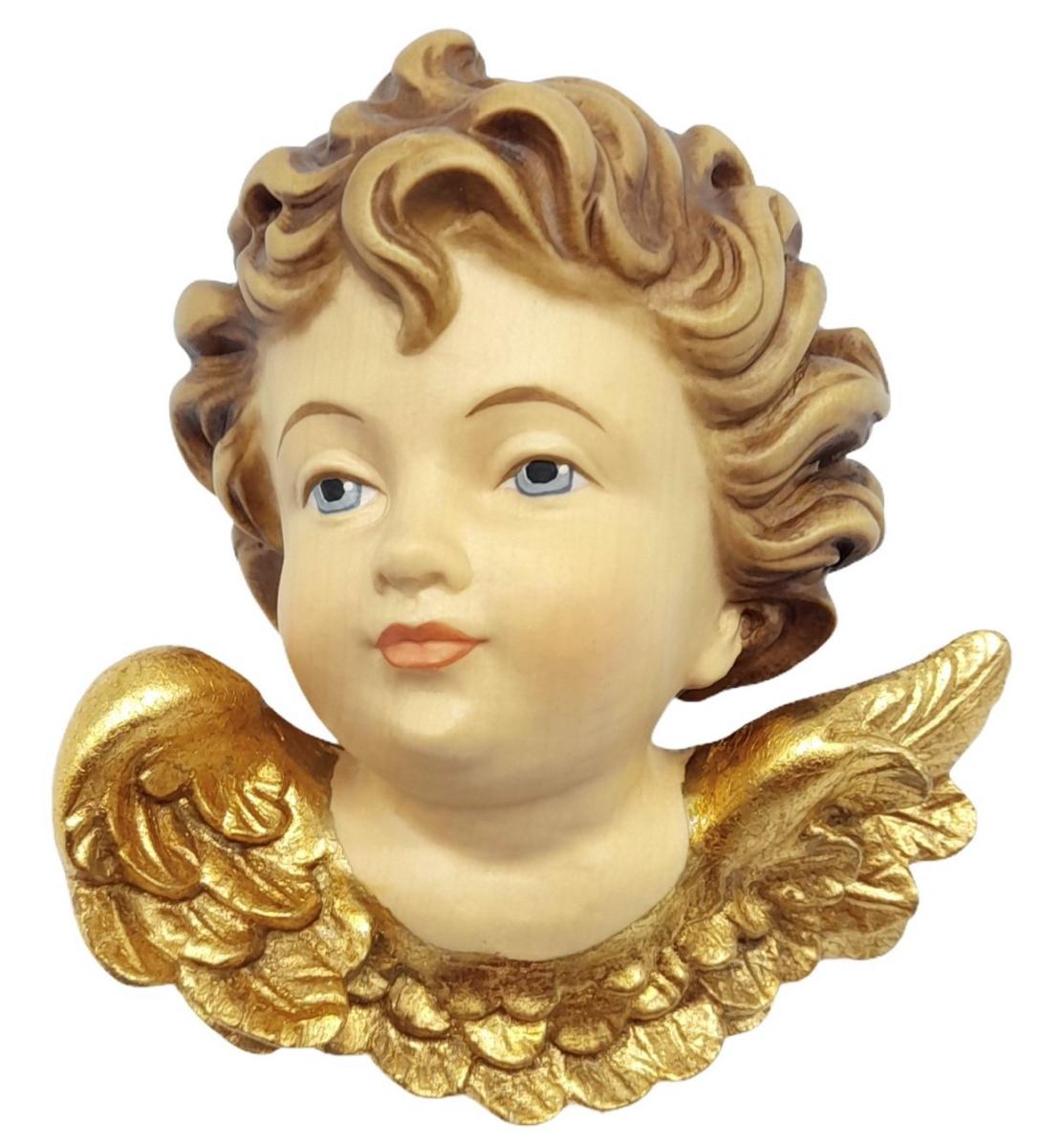Tête d'ange en bois vers la droite