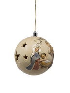 Boule de Noël en bois sculptée avec led