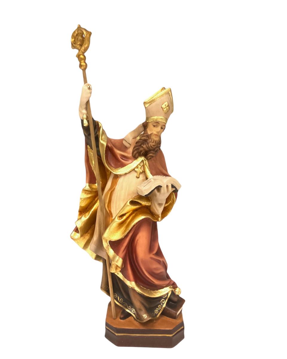 Saint Alphonse avec un livre sculpté en bois