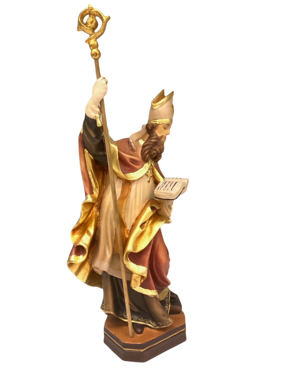 Saint Alphonse avec un livre sculpté en bois