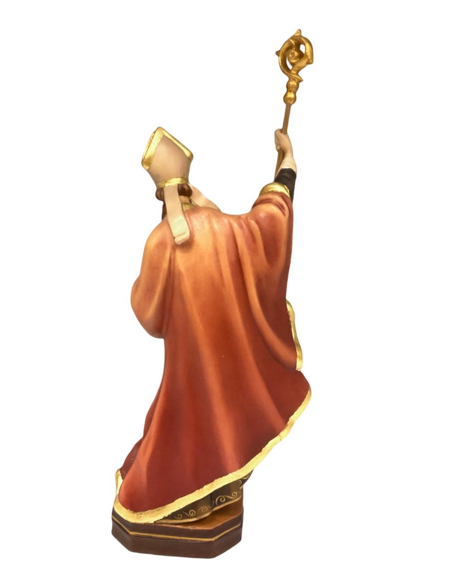 Saint Alphonse avec un livre sculpté en bois
