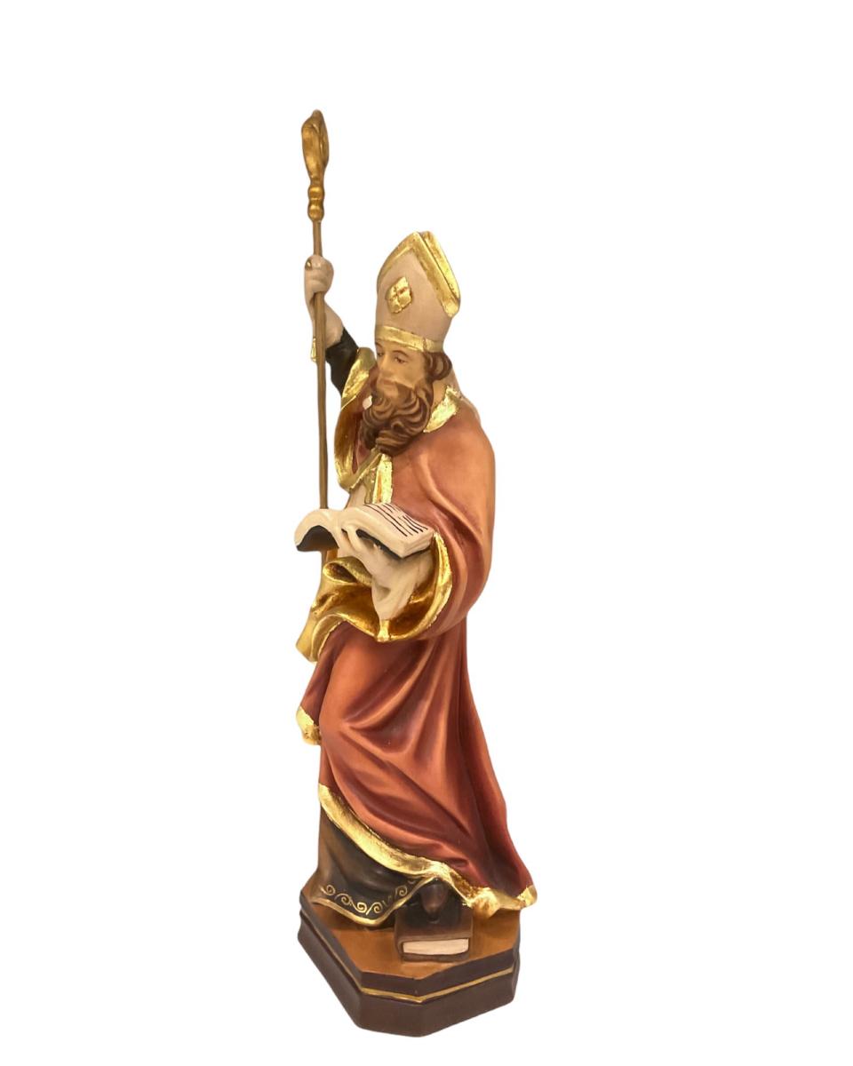 Saint Alphonse avec un livre sculpté en bois
