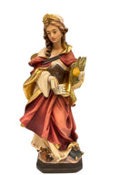Santa Perpetua scultura in legno - colorato a olio