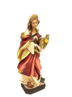 Santa Perpetua scultura in legno - colorato a olio