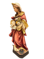 Santa Perpetua scultura in legno - colorato a olio