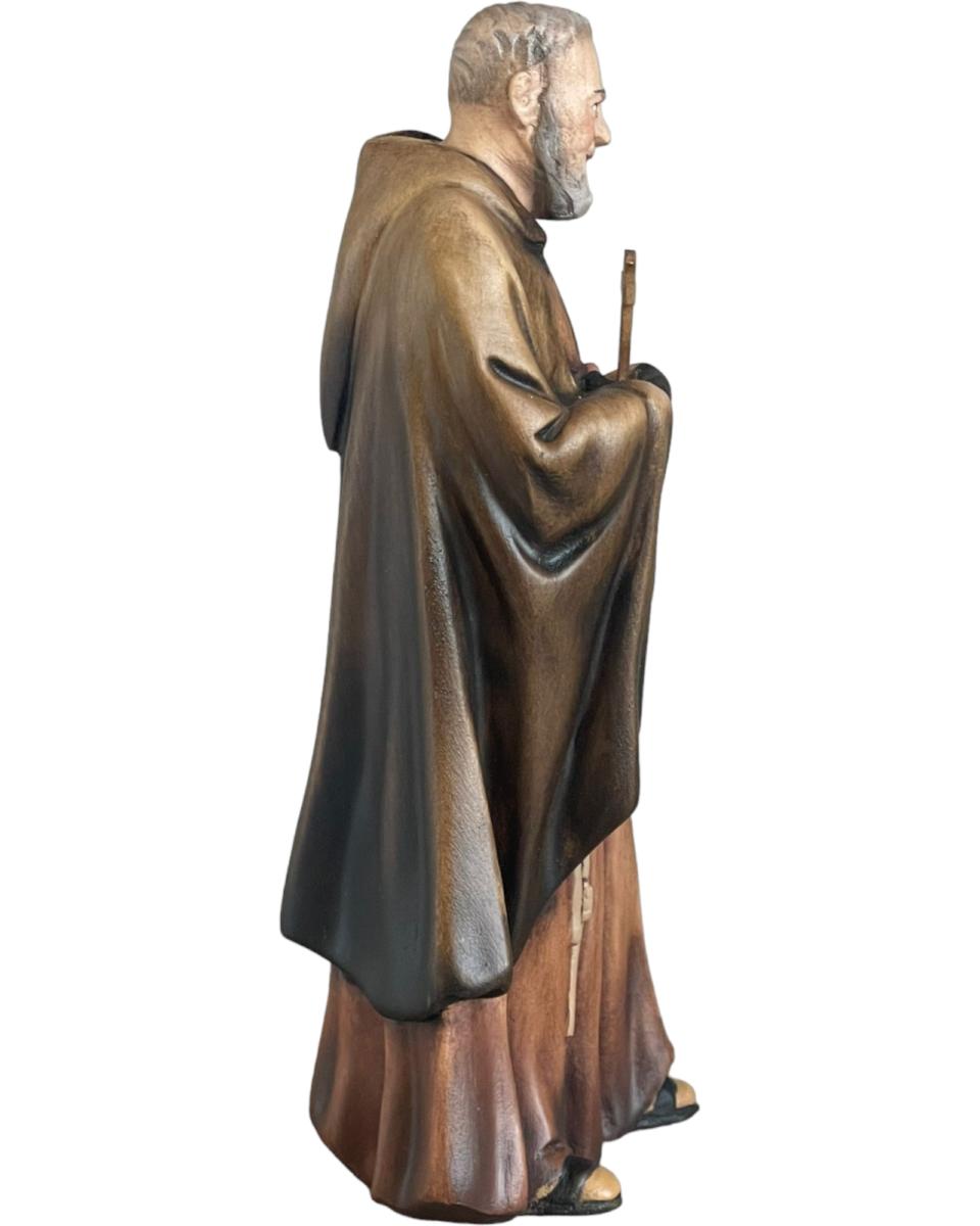 Sculpture en bois d'érable de Padre Pio