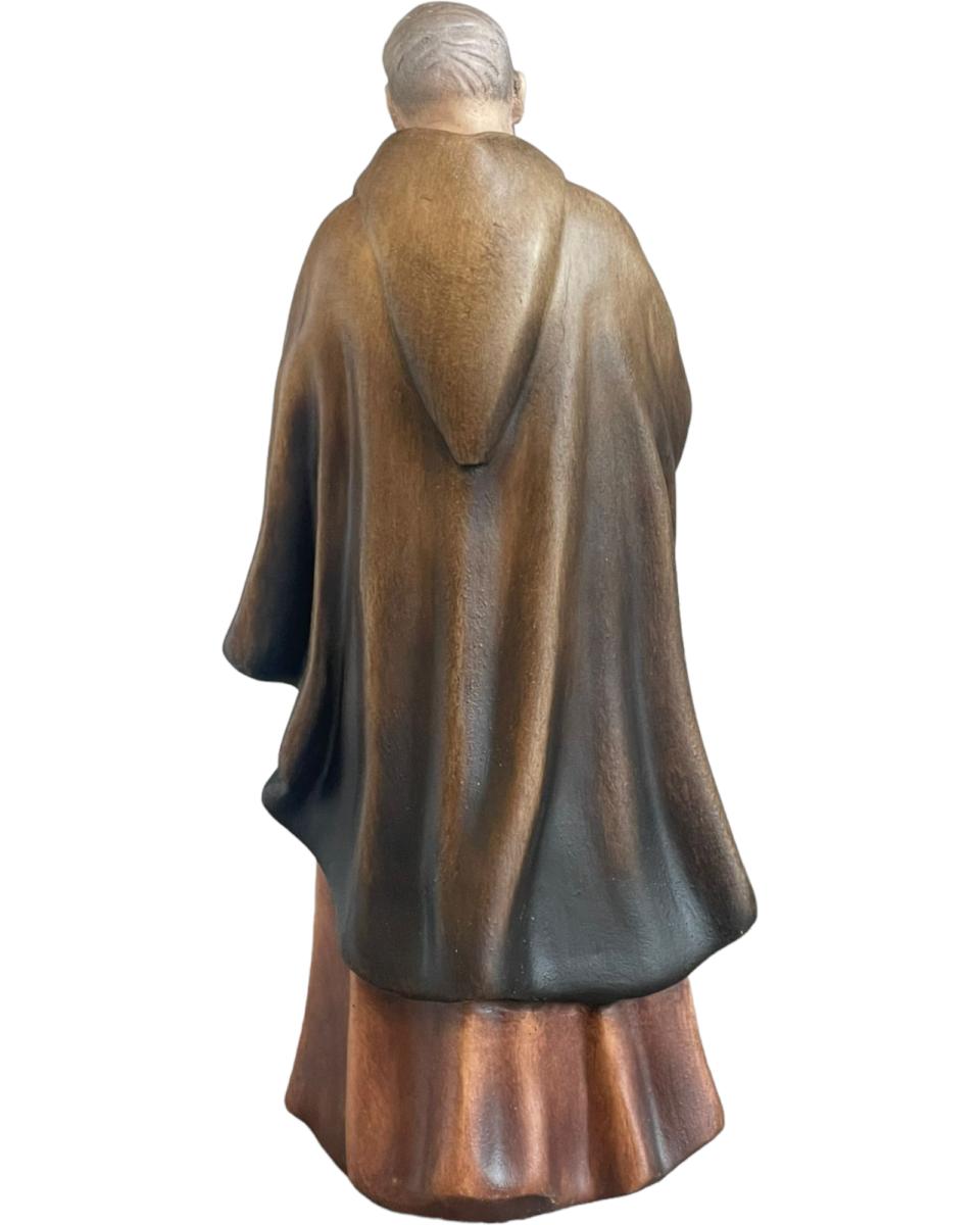 Sculpture en bois d'érable de Padre Pio