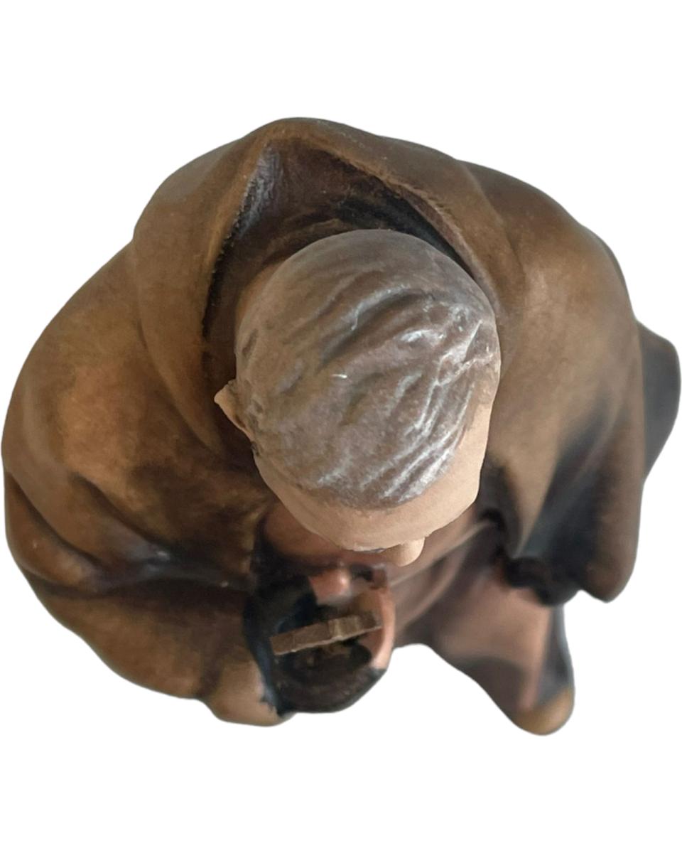 Sculpture en bois d'érable de Padre Pio
