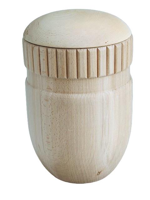 Rustikale Urne aus Holz - Natur