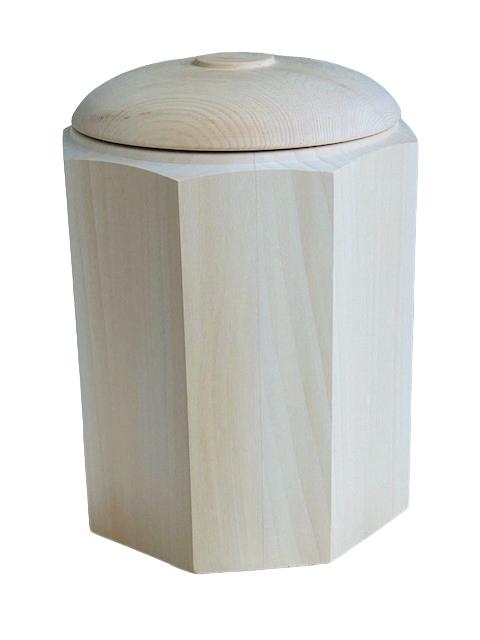 Design Urne aus Holz - Natur