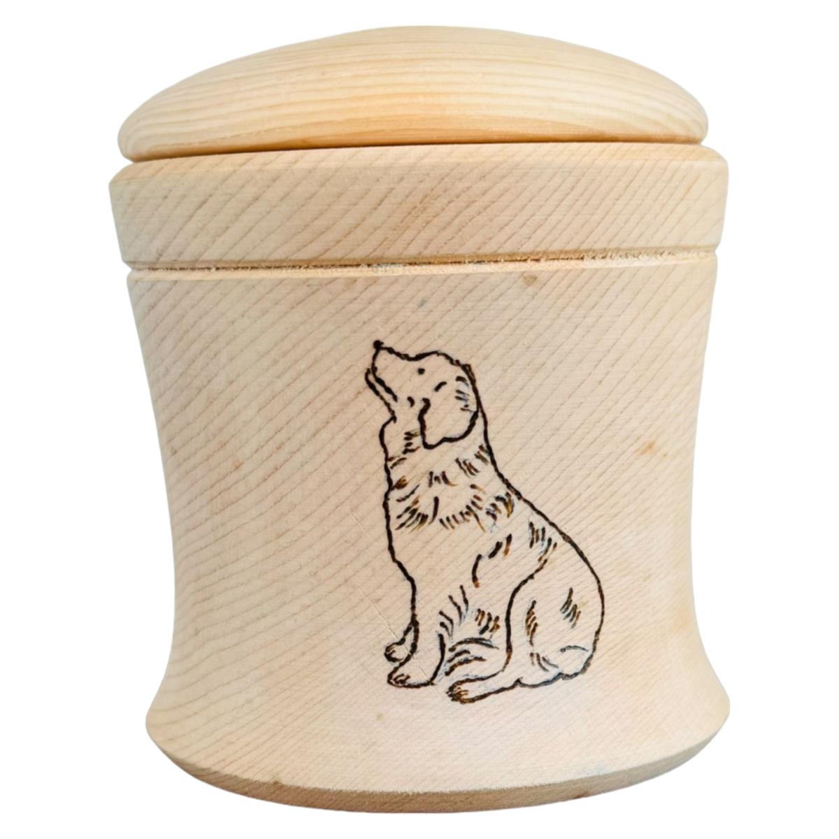 Erinnerungsurne: Gravierter Hund
