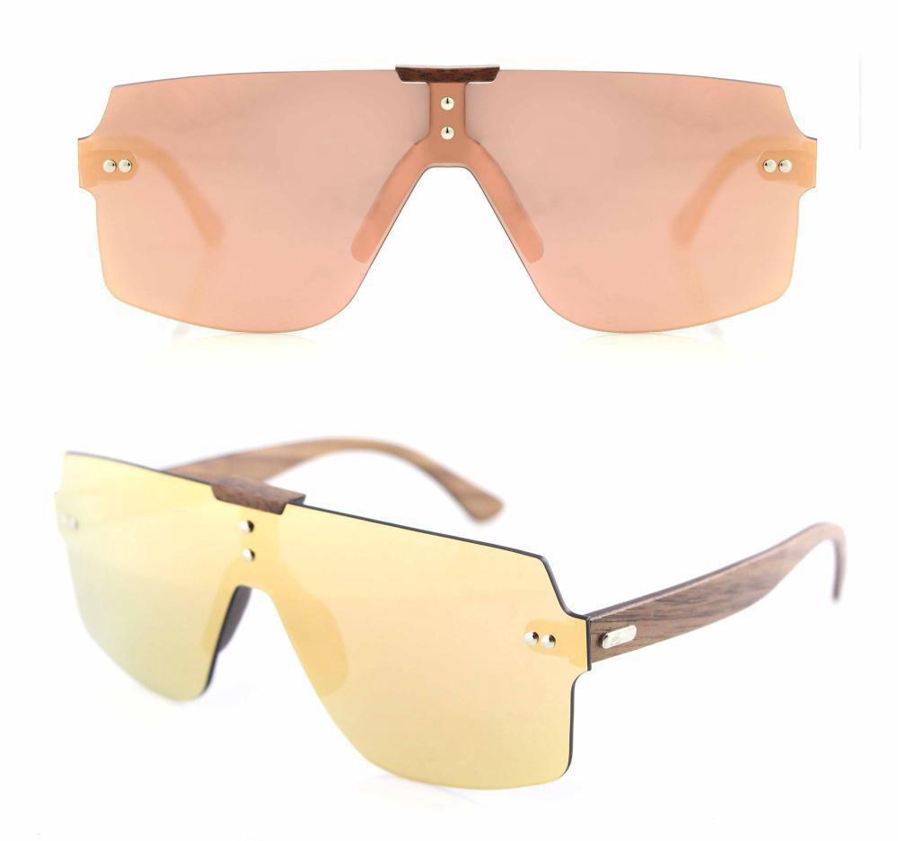 Verspiegelte Sonnenbrille aus Holz