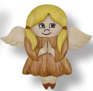 Ange aimant en bois