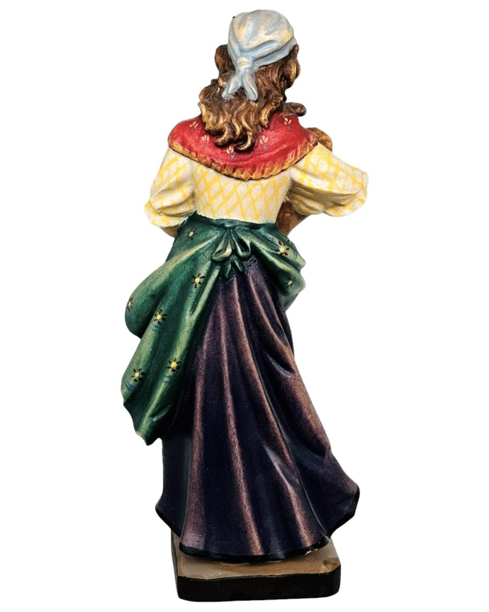 Sculpture mère et enfant en bois