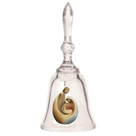 Cloche en Cristal avec Crèche Suspendue