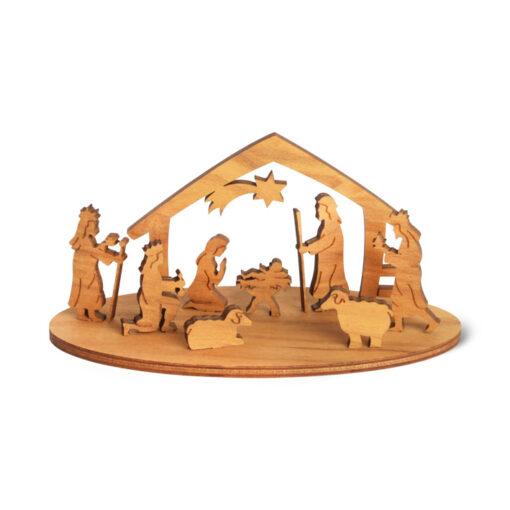 Crèche Miniature en Bois