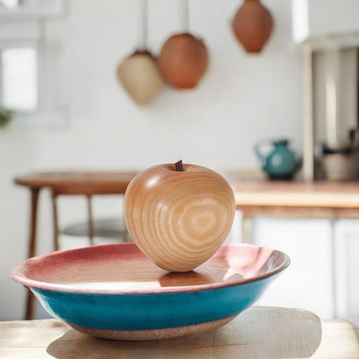 Apfel Holz 6,5 cm