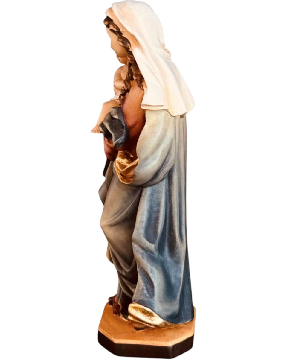 Mutter der Ehrfurcht geschnitzte Holzstatue - mit Ölfarben lasiert