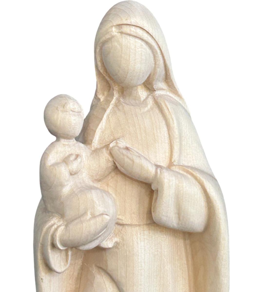 Mutter mit Kind  aus Holz - Natur