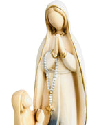 Madonna von Lourdes mit Bernadette - mit Ölfarben lasiert