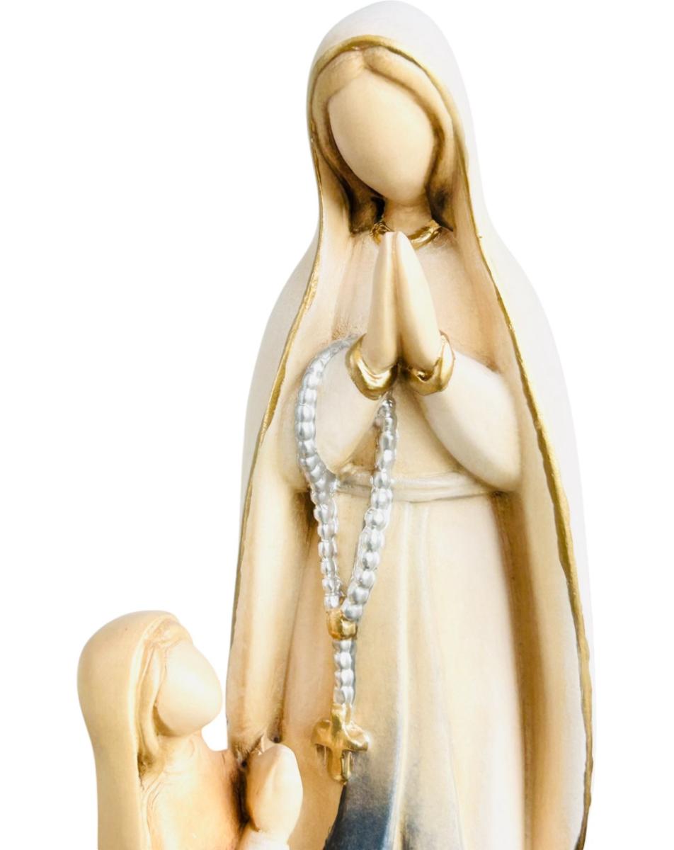 Madonna von Lourdes mit Bernadette - mit Ölfarben lasiert