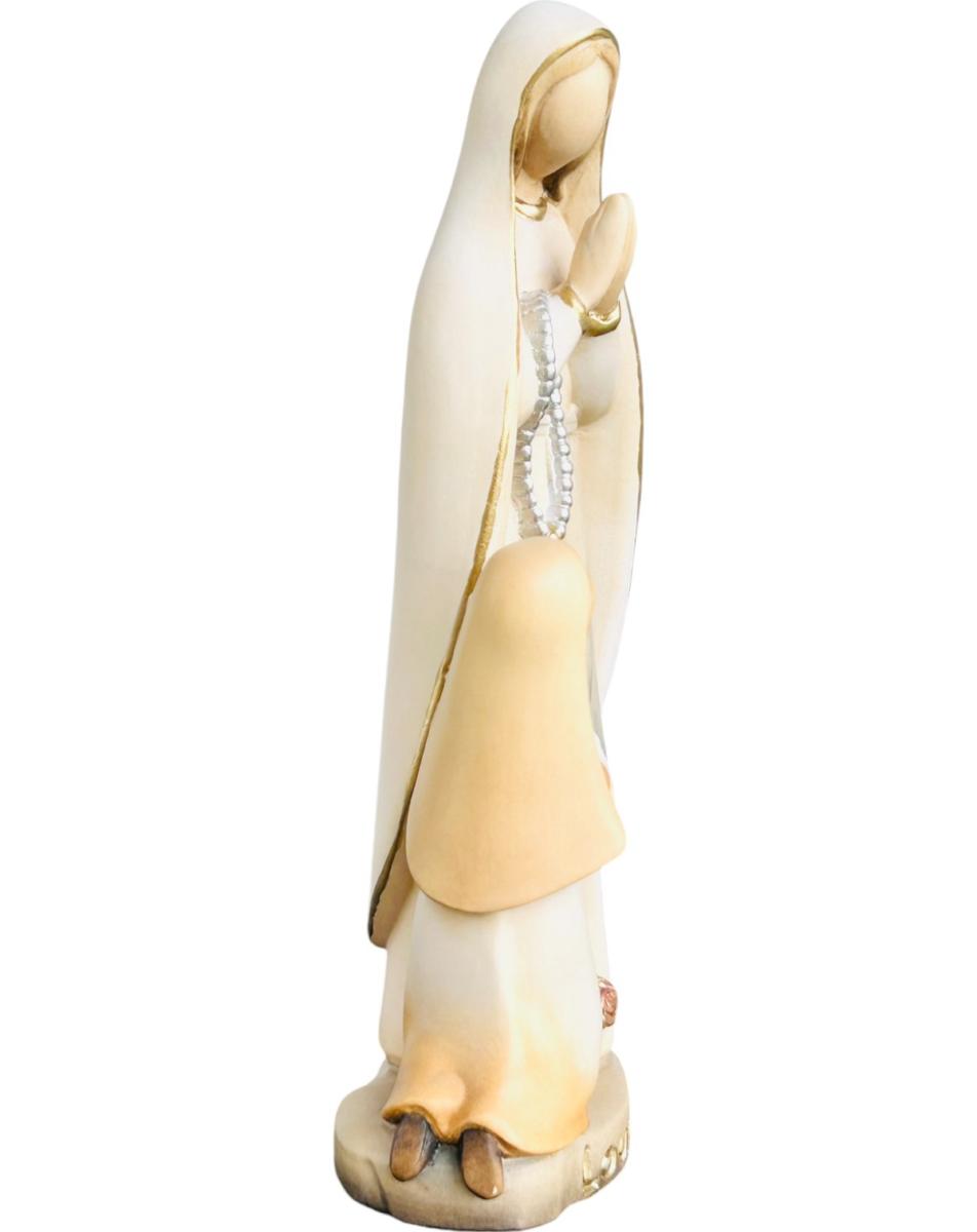 Madonna von Lourdes mit Bernadette - mit Ölfarben lasiert