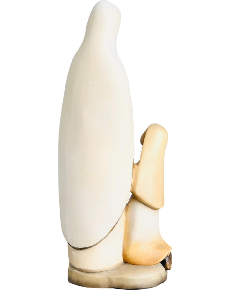 Madonna von Lourdes mit Bernadette - mit Ölfarben lasiert