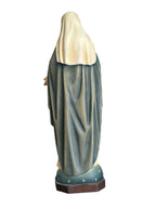 Herz Maria Statue aus Holz - mit Ölfarben lasiert