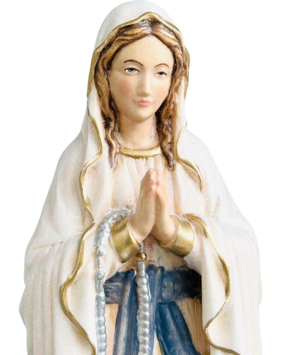 Lourdes-Madonna Holzfigur - mit Ölfarben lasiert