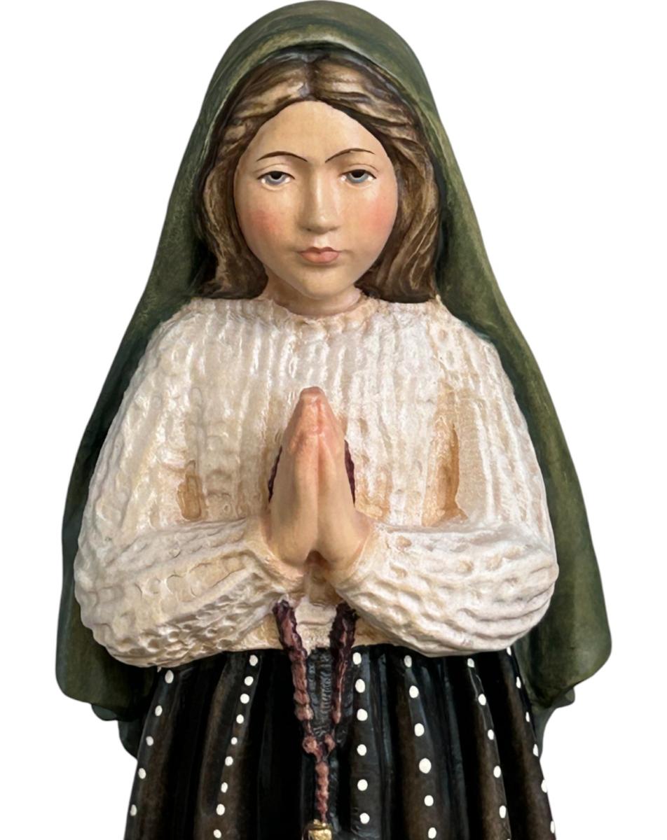 Schäferin und Hirtin Lucia aus Fatima aus Holz - mit Ölfarben lasiert