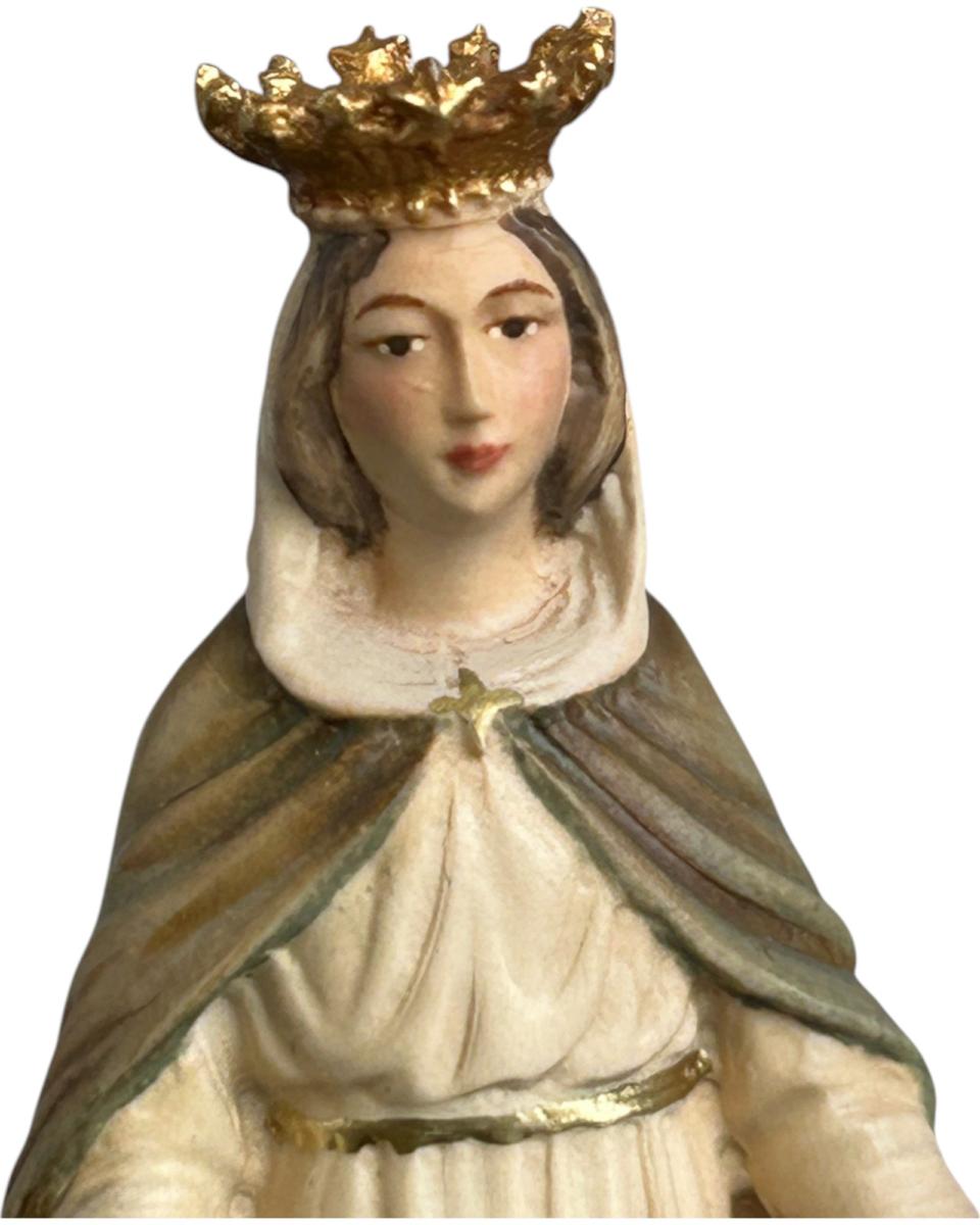 Vierge Marie miraculeuse avec couronne en bois