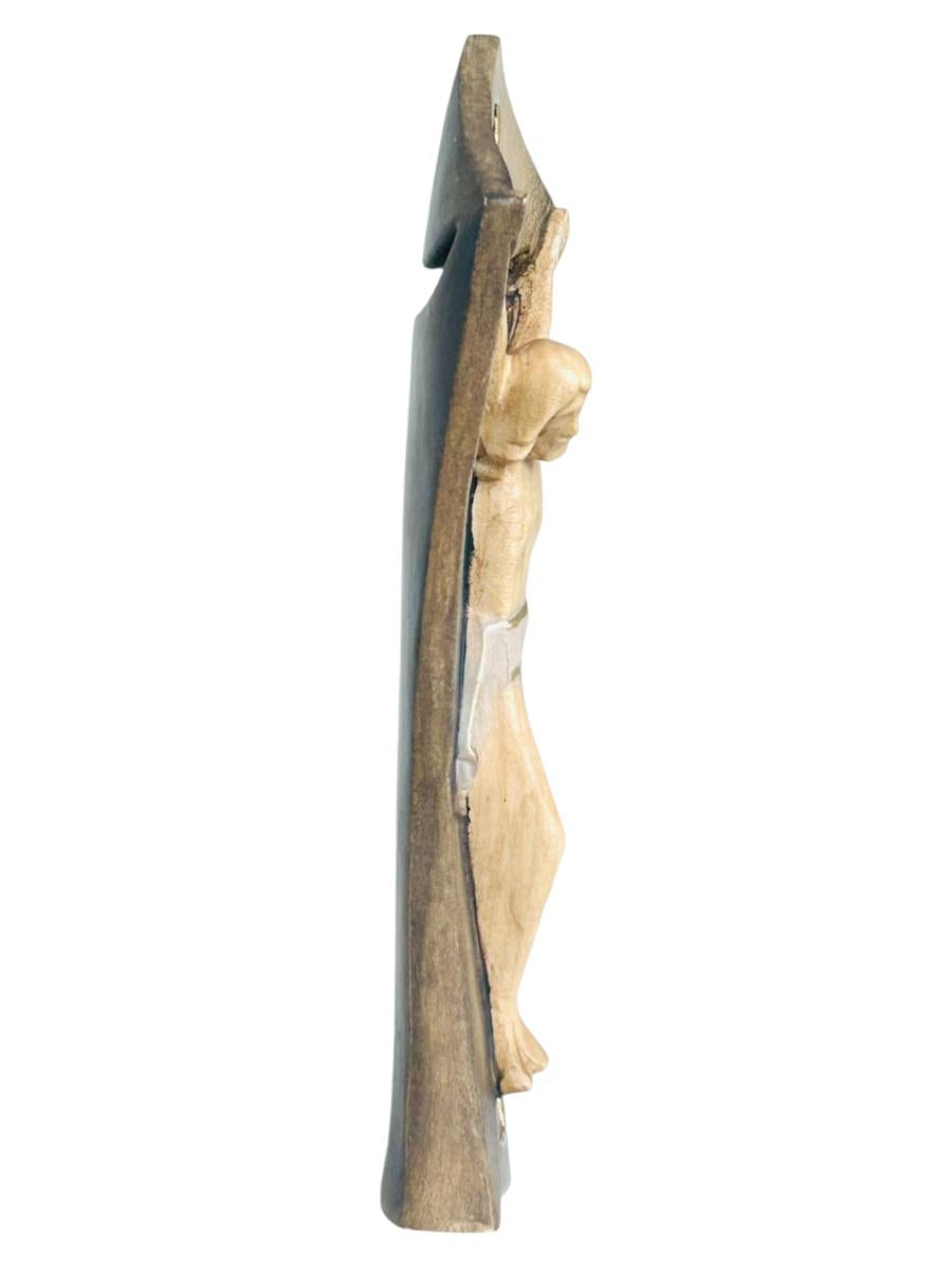 Croix Moderne en Bois de Frêne