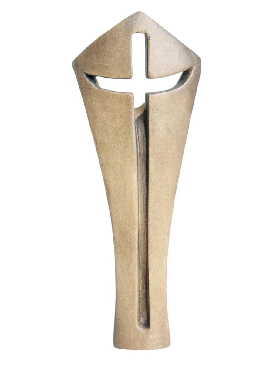 Modern Ash Wood Cross with Red Cloak