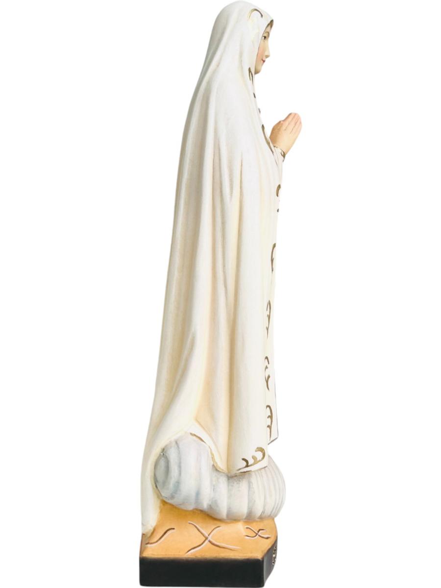 Notre Dame de Fatima pèlerin statue en bois