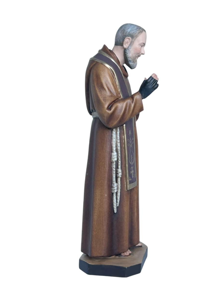 Padre Pio avec stigmates en bois
