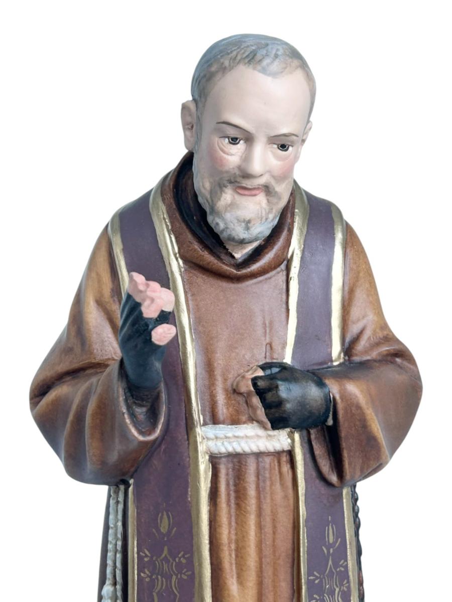 Padre Pio avec stigmates en bois