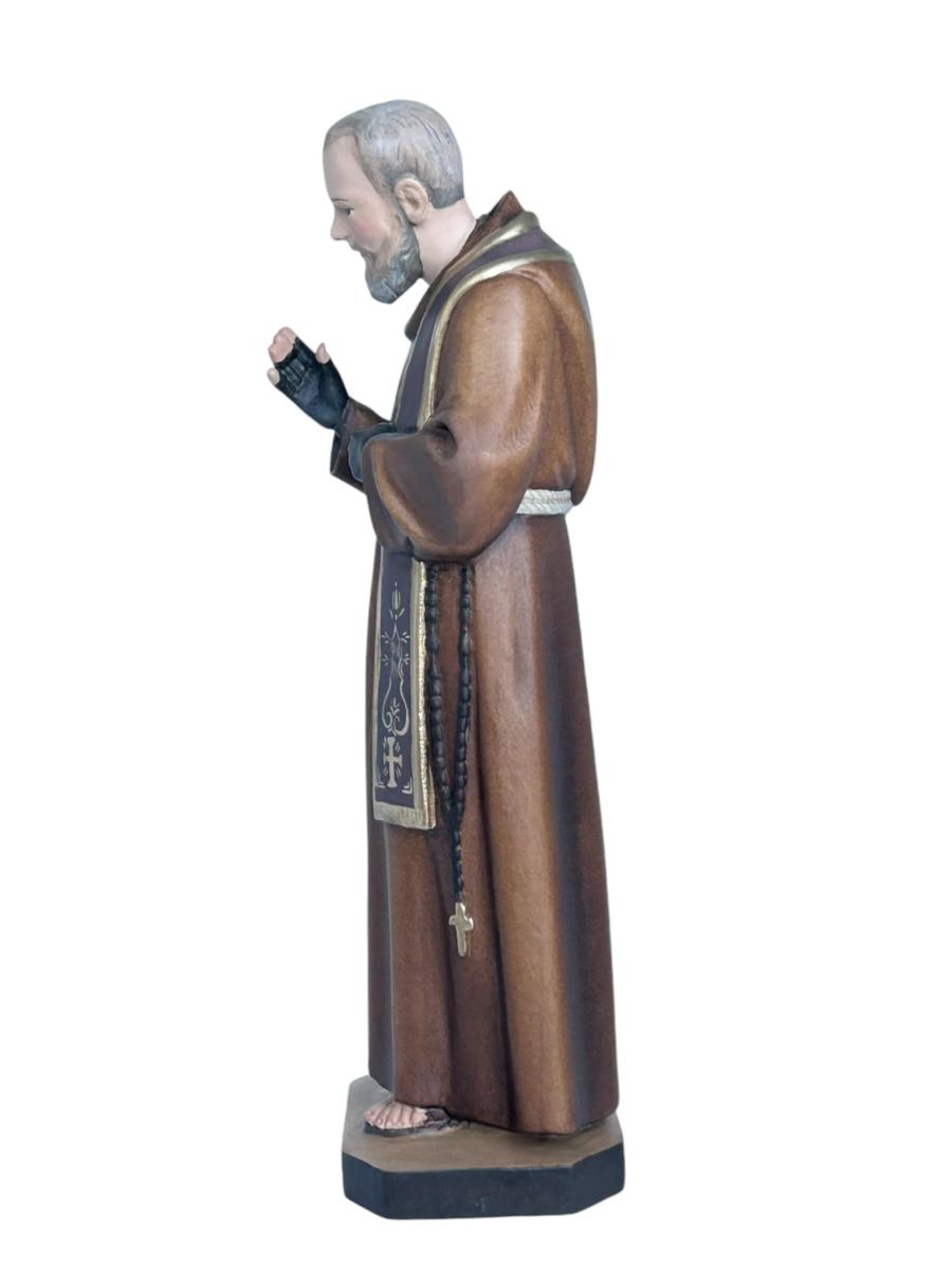 Padre Pio avec stigmates en bois