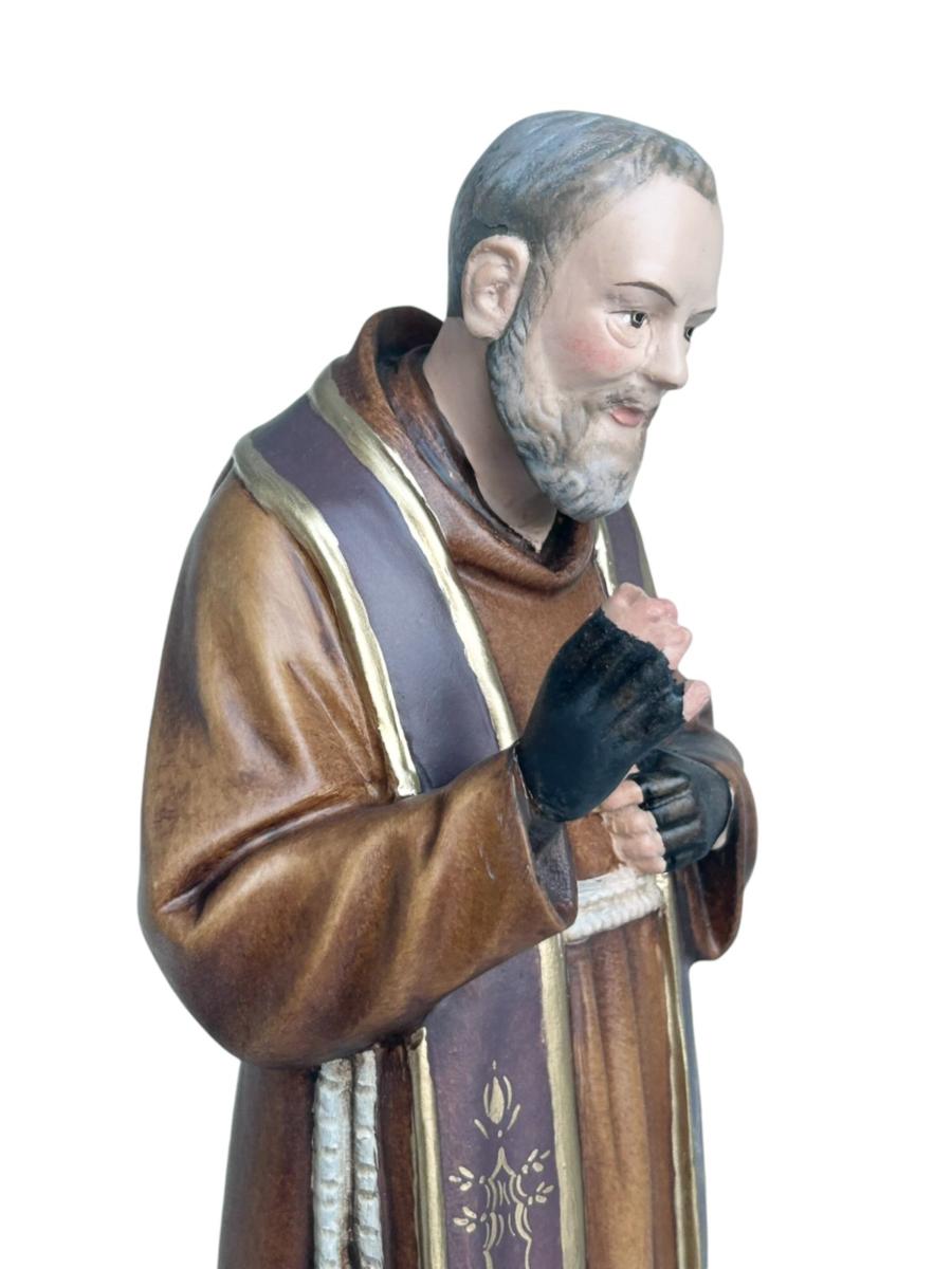 Padre Pio avec stigmates en bois