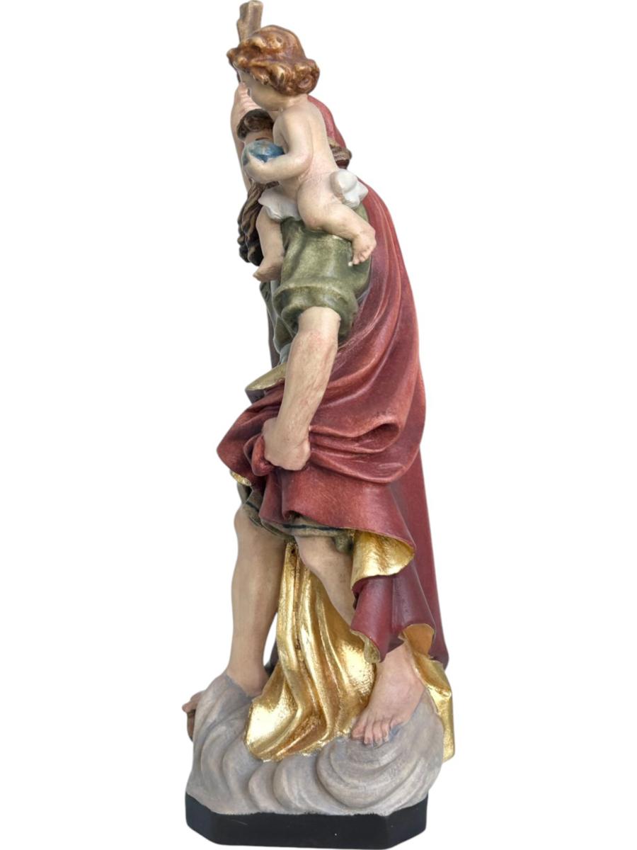 Saint Christophe sculpté en bois d'érable