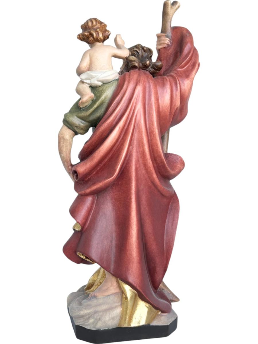 Saint Christophe sculpté en bois d'érable