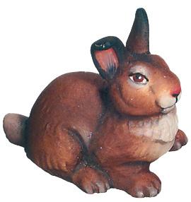 Hase aus Ahornholz geschnitzt - mit Ölfarben lasiert