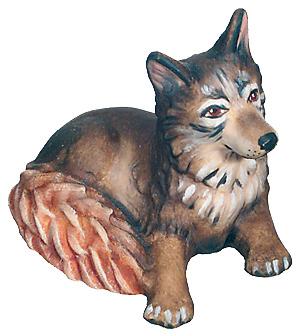 Fuchs aus Ahornholz geschnitzt - mit Ölfarben lasiert