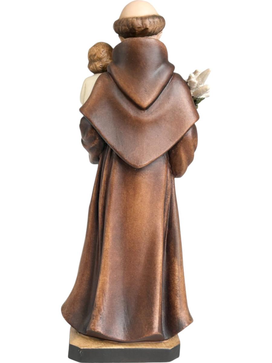 S. Statuette d'Antoine de Padoue sculptée en bois